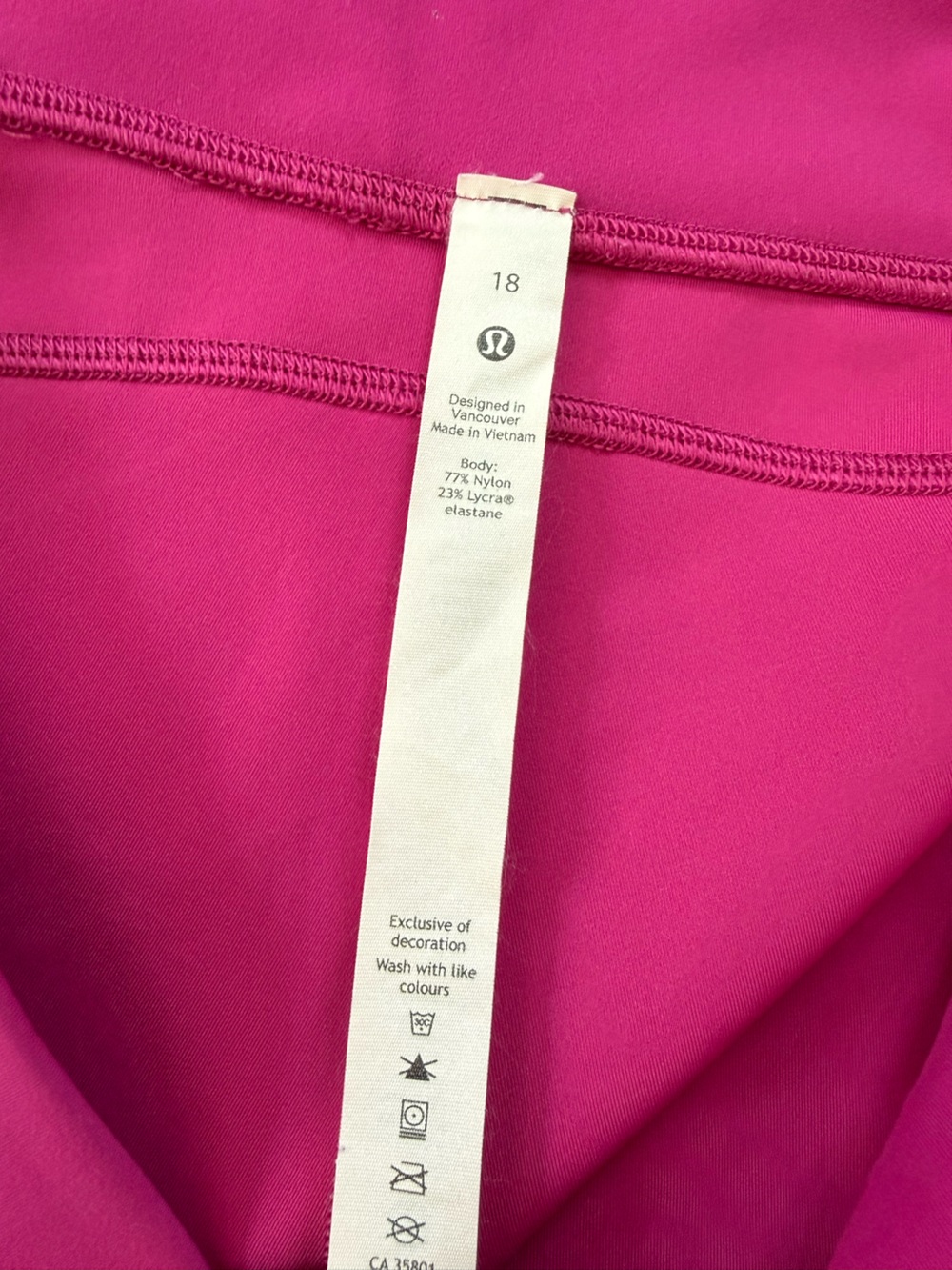 Lululemon Legging, High Rise, 25", Ripened Raspberry, Pink, Size 18 - Picture 5 of 13